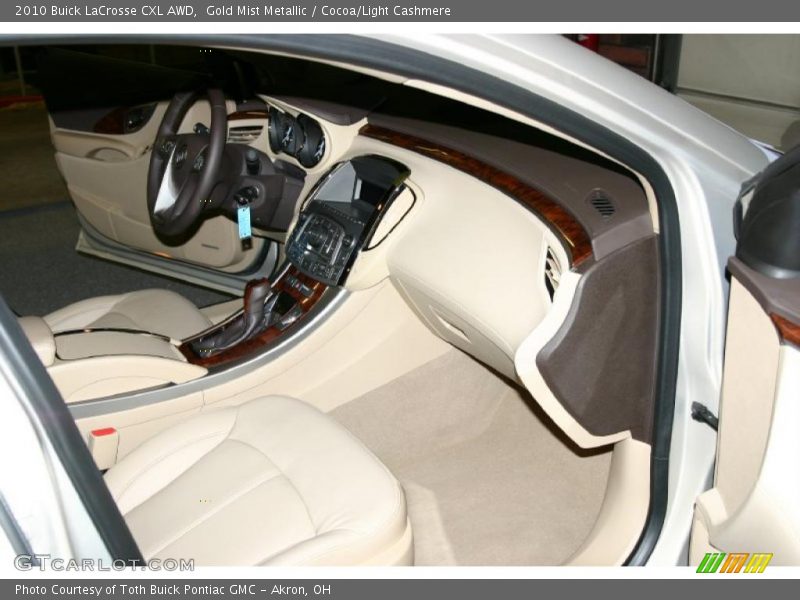 Gold Mist Metallic / Cocoa/Light Cashmere 2010 Buick LaCrosse CXL AWD