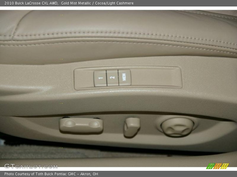 Gold Mist Metallic / Cocoa/Light Cashmere 2010 Buick LaCrosse CXL AWD