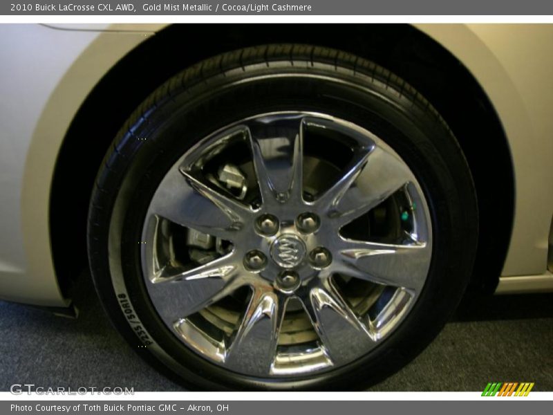 Gold Mist Metallic / Cocoa/Light Cashmere 2010 Buick LaCrosse CXL AWD