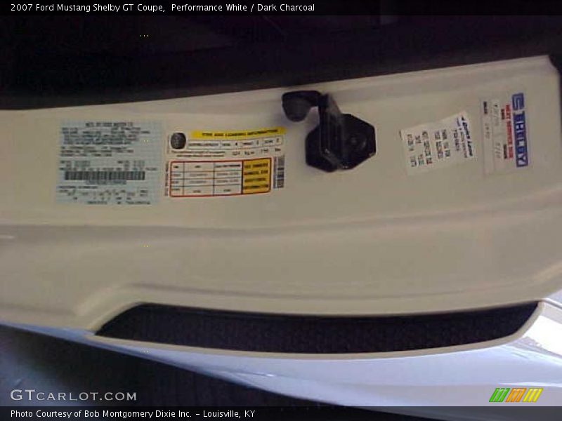 Performance White / Dark Charcoal 2007 Ford Mustang Shelby GT Coupe