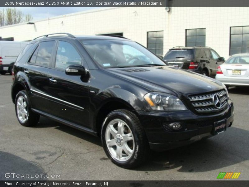 Obsidian Black Metallic / Macadamia 2008 Mercedes-Benz ML 350 4Matic Edition 10