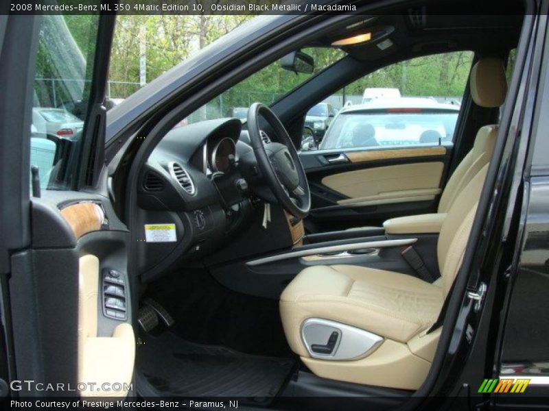Obsidian Black Metallic / Macadamia 2008 Mercedes-Benz ML 350 4Matic Edition 10