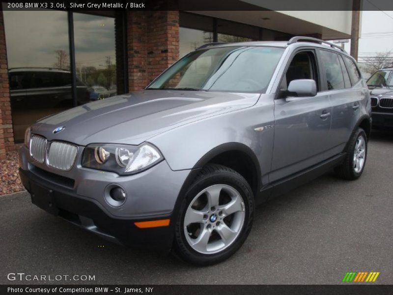 Silver Grey Metallic / Black 2008 BMW X3 3.0si