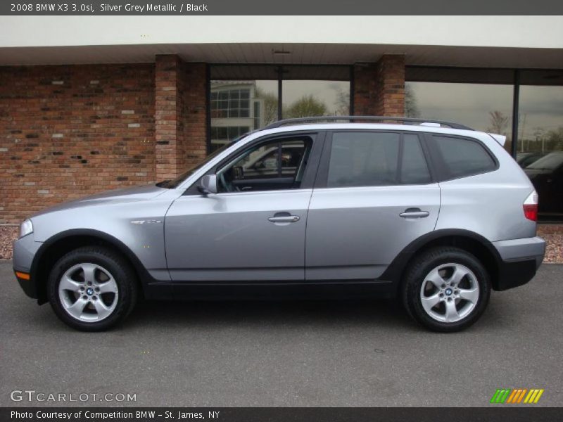 Silver Grey Metallic / Black 2008 BMW X3 3.0si