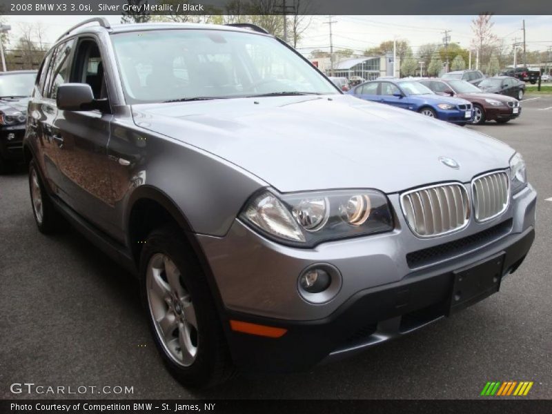 Silver Grey Metallic / Black 2008 BMW X3 3.0si