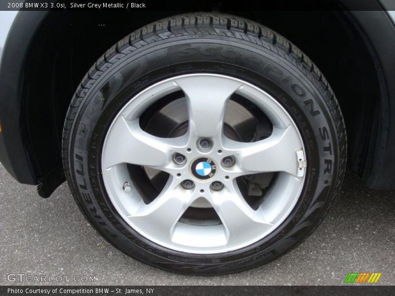 Silver Grey Metallic / Black 2008 BMW X3 3.0si