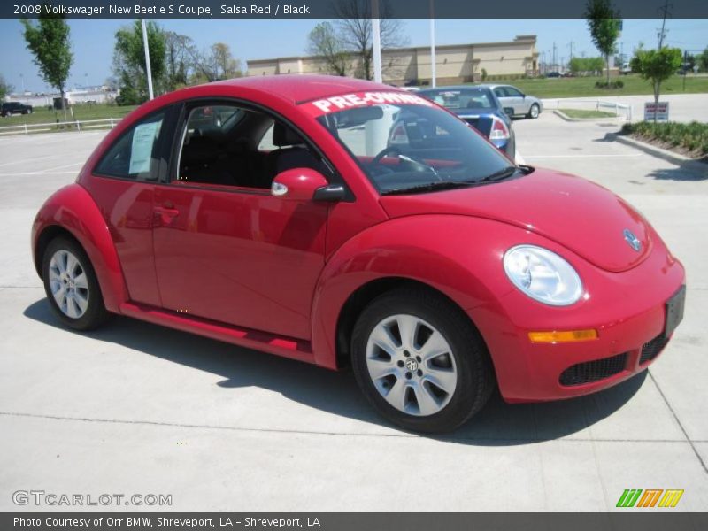 Salsa Red / Black 2008 Volkswagen New Beetle S Coupe
