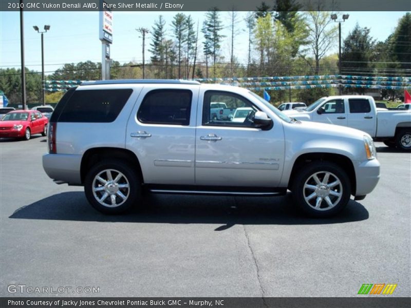 Pure Silver Metallic / Ebony 2010 GMC Yukon Denali AWD