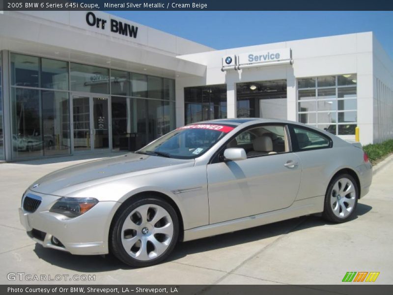 Mineral Silver Metallic / Cream Beige 2005 BMW 6 Series 645i Coupe