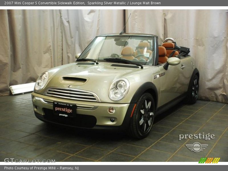 Sparkling Silver Metallic / Lounge Malt Brown 2007 Mini Cooper S Convertible Sidewalk Edition