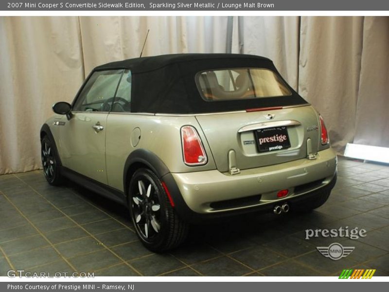 Sparkling Silver Metallic / Lounge Malt Brown 2007 Mini Cooper S Convertible Sidewalk Edition