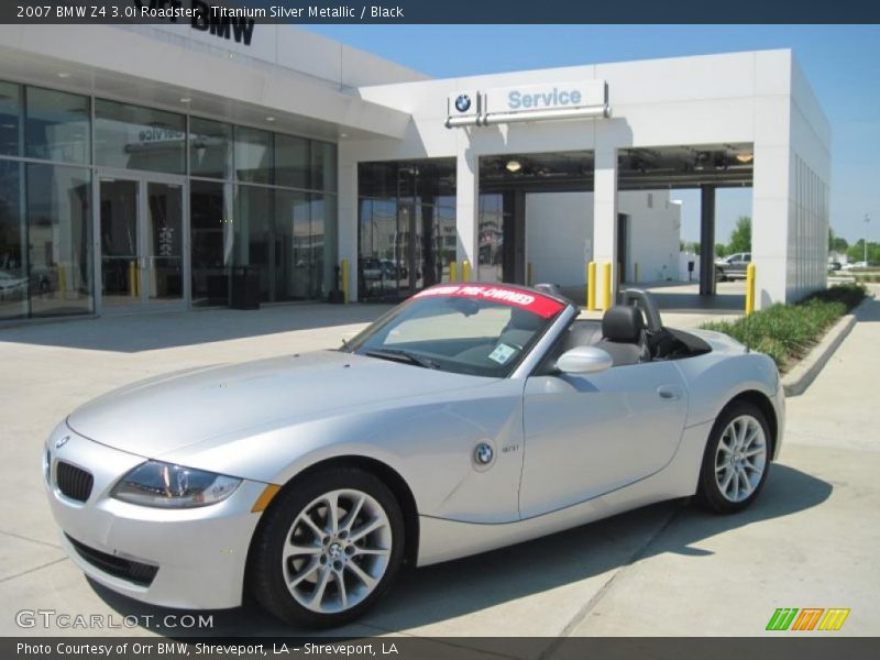 Titanium Silver Metallic / Black 2007 BMW Z4 3.0i Roadster