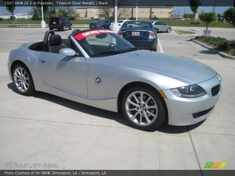 Titanium Silver Metallic / Black 2007 BMW Z4 3.0i Roadster