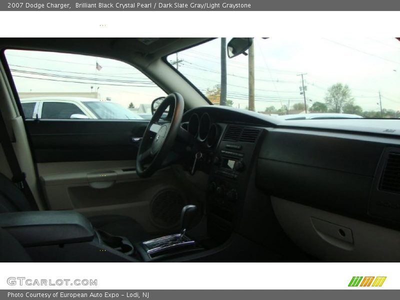 Brilliant Black Crystal Pearl / Dark Slate Gray/Light Graystone 2007 Dodge Charger