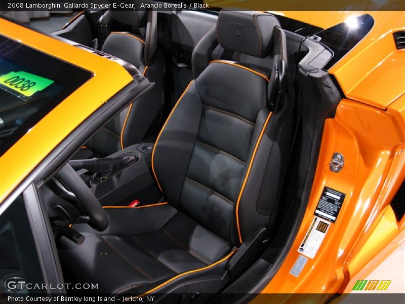 Arancio Borealis / Black 2008 Lamborghini Gallardo Spyder E-Gear
