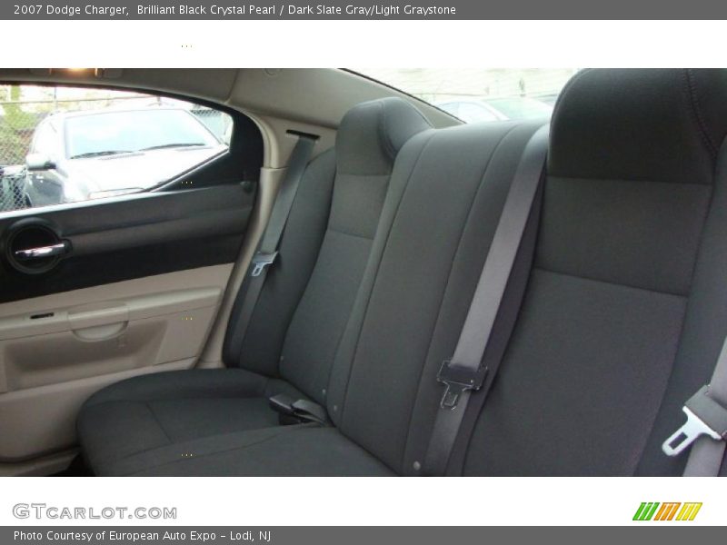Brilliant Black Crystal Pearl / Dark Slate Gray/Light Graystone 2007 Dodge Charger