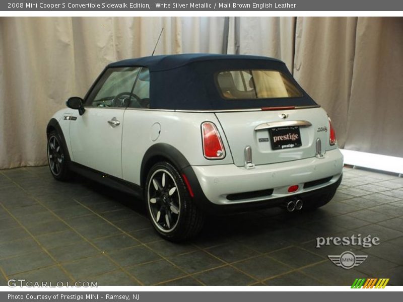 White Silver Metallic / Malt Brown English Leather 2008 Mini Cooper S Convertible Sidewalk Edition