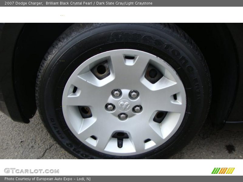Brilliant Black Crystal Pearl / Dark Slate Gray/Light Graystone 2007 Dodge Charger
