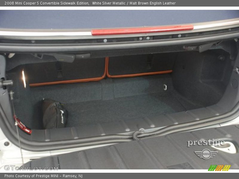 White Silver Metallic / Malt Brown English Leather 2008 Mini Cooper S Convertible Sidewalk Edition