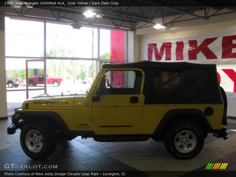Solar Yellow / Dark Slate Gray 2005 Jeep Wrangler Unlimited 4x4