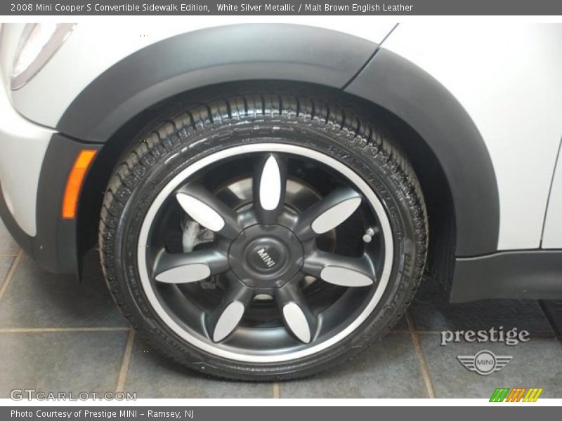 White Silver Metallic / Malt Brown English Leather 2008 Mini Cooper S Convertible Sidewalk Edition