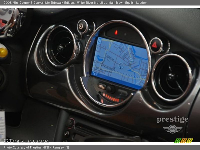 White Silver Metallic / Malt Brown English Leather 2008 Mini Cooper S Convertible Sidewalk Edition