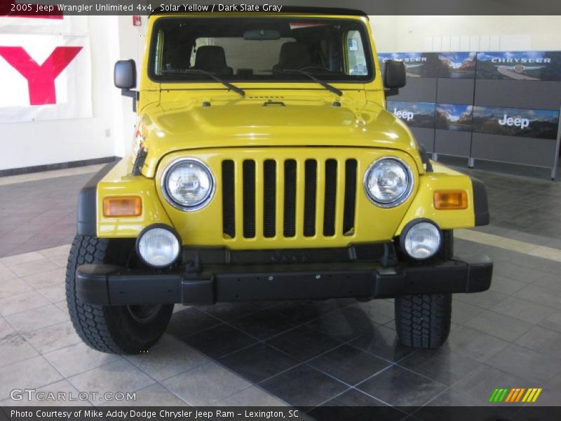 Solar Yellow / Dark Slate Gray 2005 Jeep Wrangler Unlimited 4x4