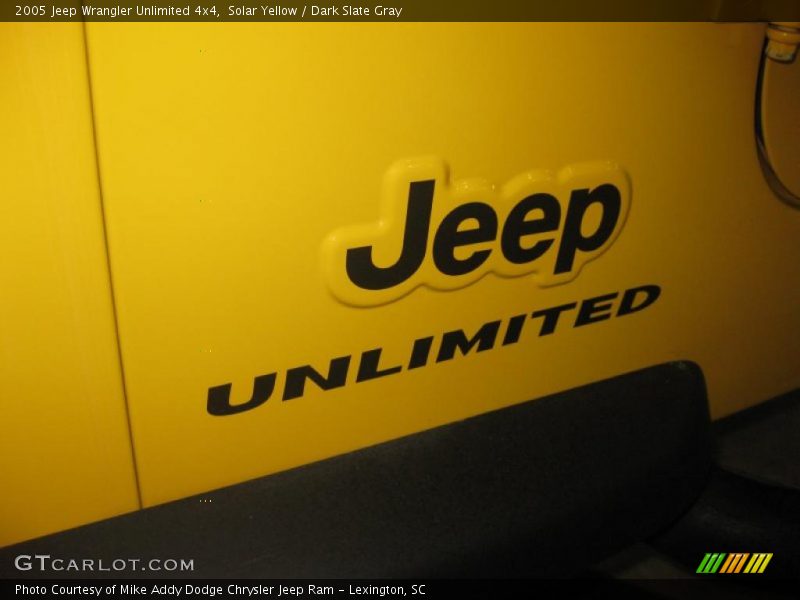 Solar Yellow / Dark Slate Gray 2005 Jeep Wrangler Unlimited 4x4