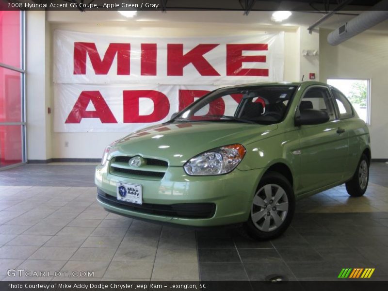 Apple Green / Gray 2008 Hyundai Accent GS Coupe