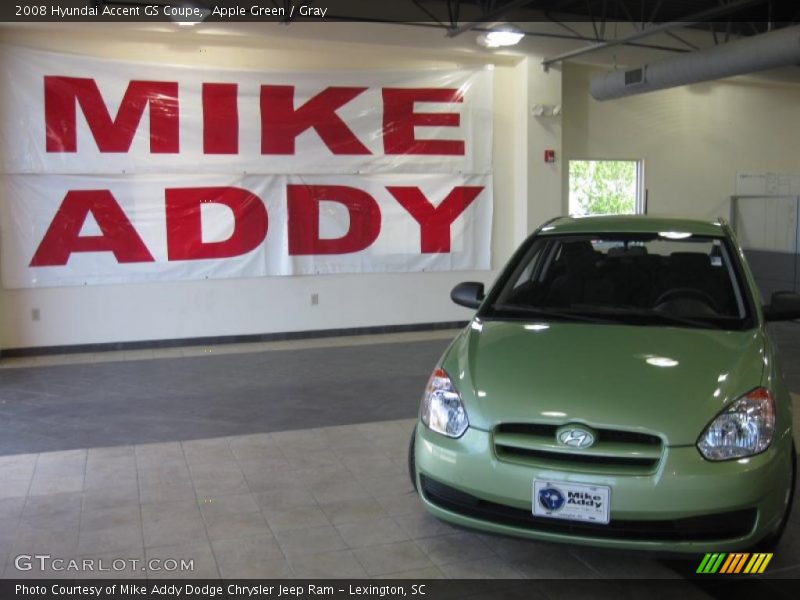 Apple Green / Gray 2008 Hyundai Accent GS Coupe