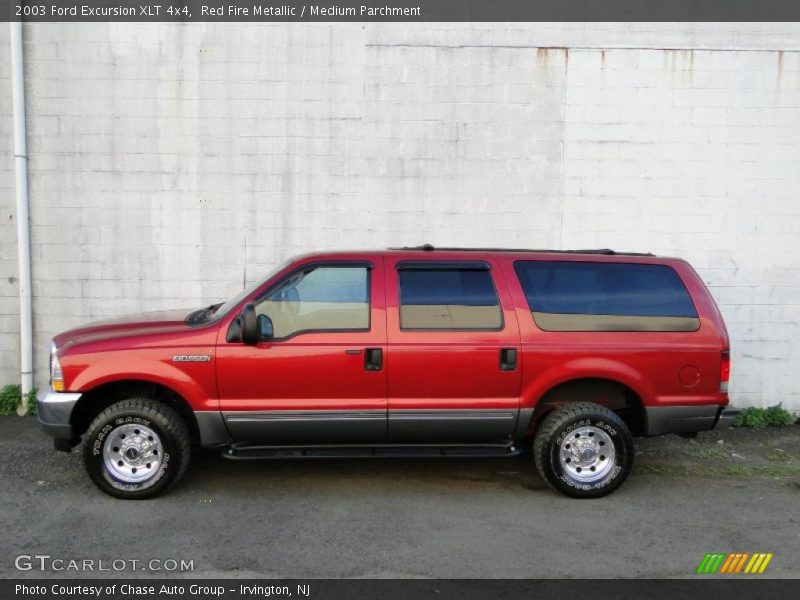 Red Fire Metallic / Medium Parchment 2003 Ford Excursion XLT 4x4