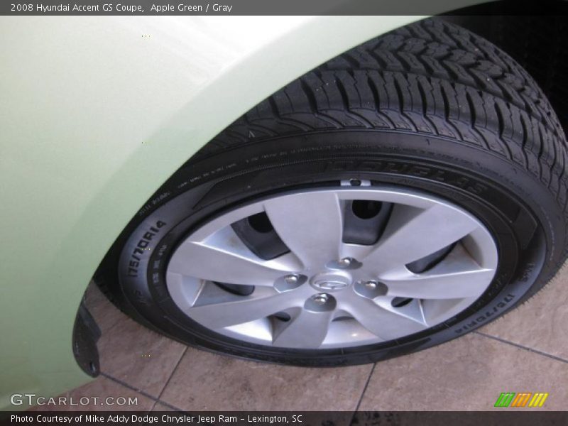 Apple Green / Gray 2008 Hyundai Accent GS Coupe