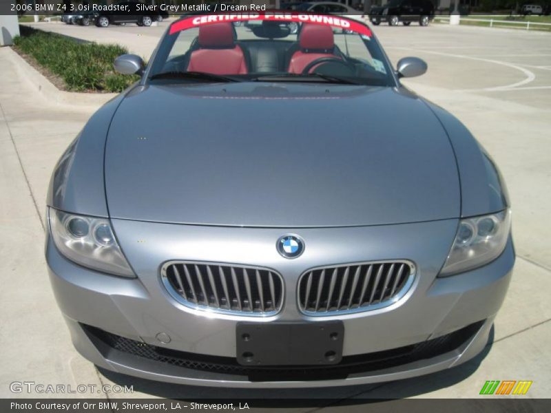 Silver Grey Metallic / Dream Red 2006 BMW Z4 3.0si Roadster