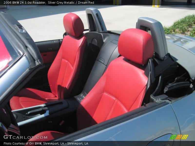 Silver Grey Metallic / Dream Red 2006 BMW Z4 3.0si Roadster
