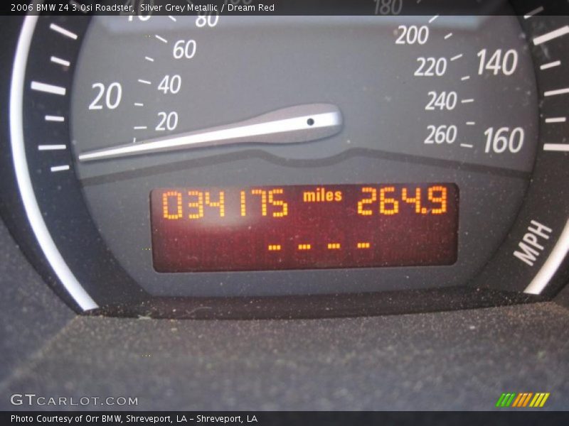 Silver Grey Metallic / Dream Red 2006 BMW Z4 3.0si Roadster