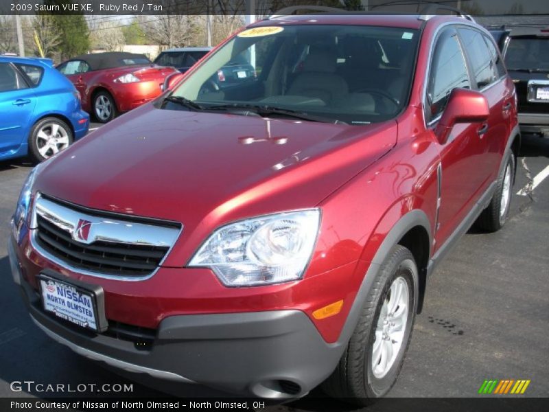 Ruby Red / Tan 2009 Saturn VUE XE