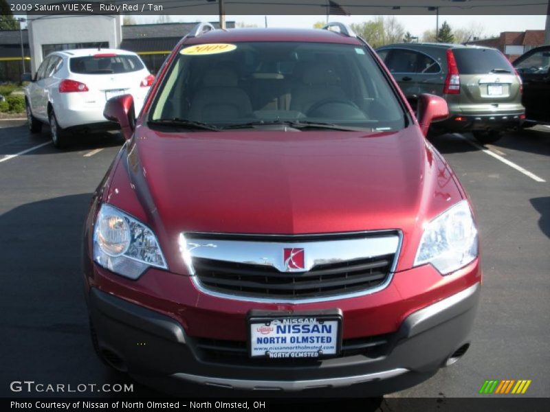Ruby Red / Tan 2009 Saturn VUE XE