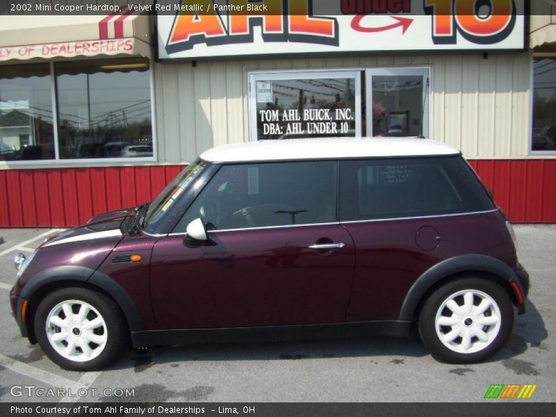 Velvet Red Metallic / Panther Black 2002 Mini Cooper Hardtop
