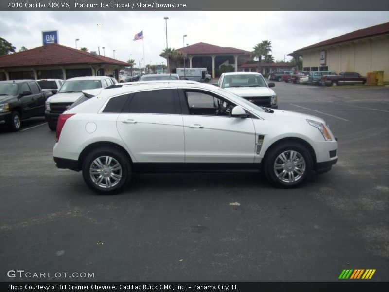 Platinum Ice Tricoat / Shale/Brownstone 2010 Cadillac SRX V6