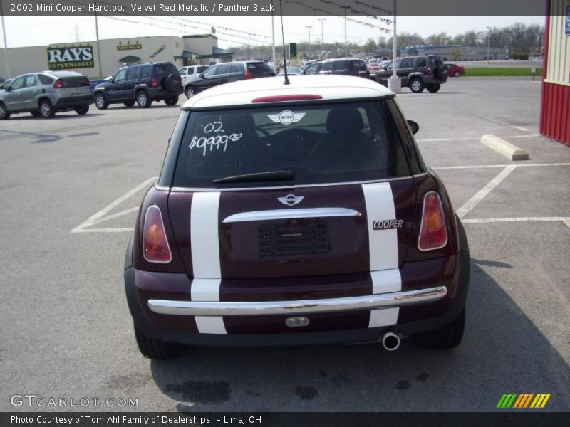 Velvet Red Metallic / Panther Black 2002 Mini Cooper Hardtop