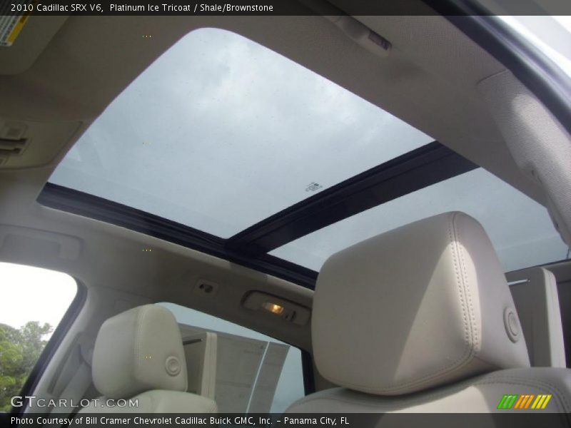 Platinum Ice Tricoat / Shale/Brownstone 2010 Cadillac SRX V6