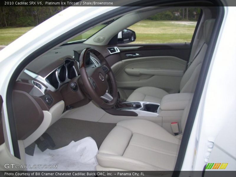 Platinum Ice Tricoat / Shale/Brownstone 2010 Cadillac SRX V6