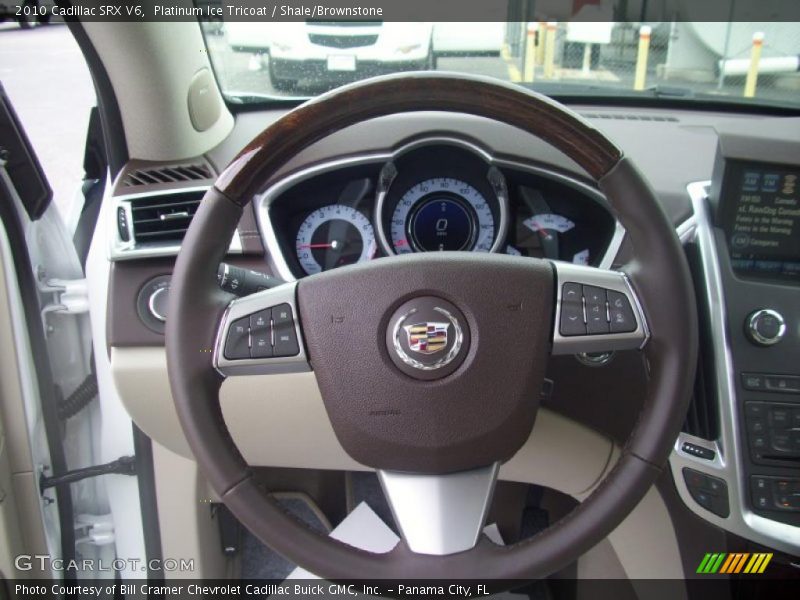Platinum Ice Tricoat / Shale/Brownstone 2010 Cadillac SRX V6
