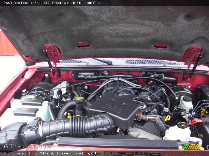 Redfire Metallic / Midnight Gray 2003 Ford Explorer Sport XLS