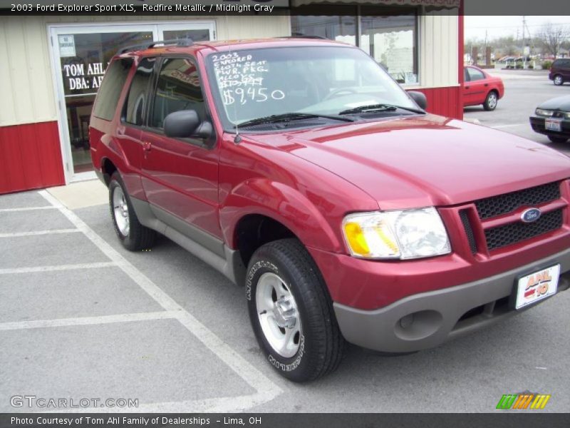 Redfire Metallic / Midnight Gray 2003 Ford Explorer Sport XLS