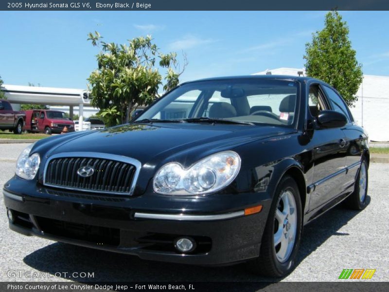 Ebony Black / Beige 2005 Hyundai Sonata GLS V6