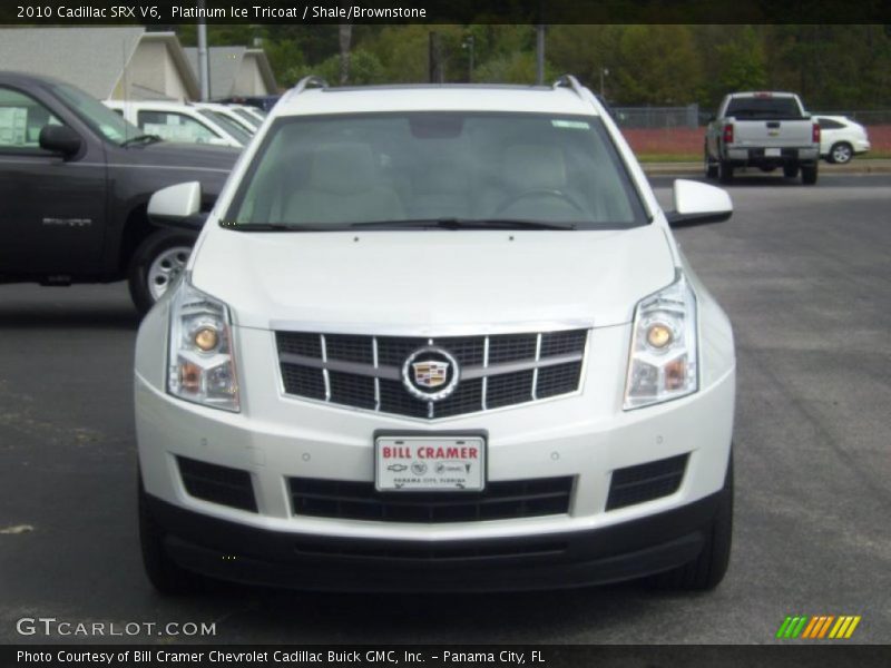 Platinum Ice Tricoat / Shale/Brownstone 2010 Cadillac SRX V6