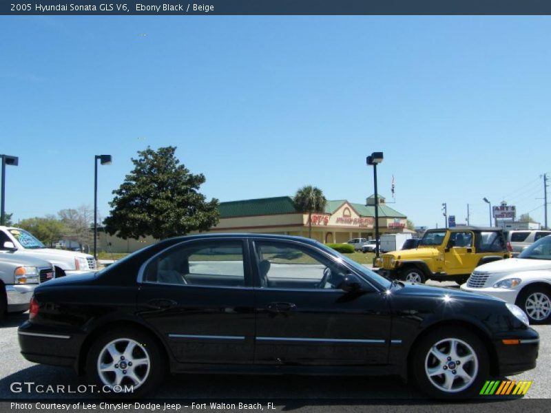 Ebony Black / Beige 2005 Hyundai Sonata GLS V6