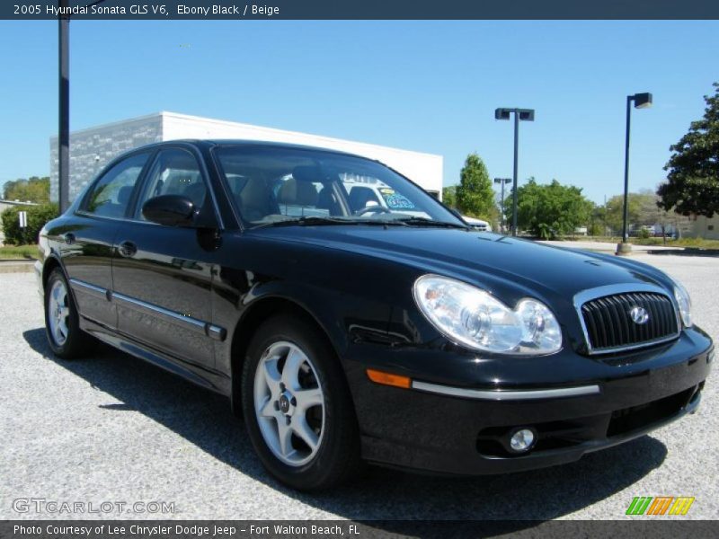 Ebony Black / Beige 2005 Hyundai Sonata GLS V6