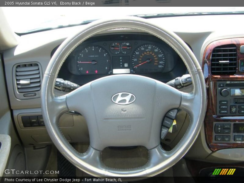 Ebony Black / Beige 2005 Hyundai Sonata GLS V6